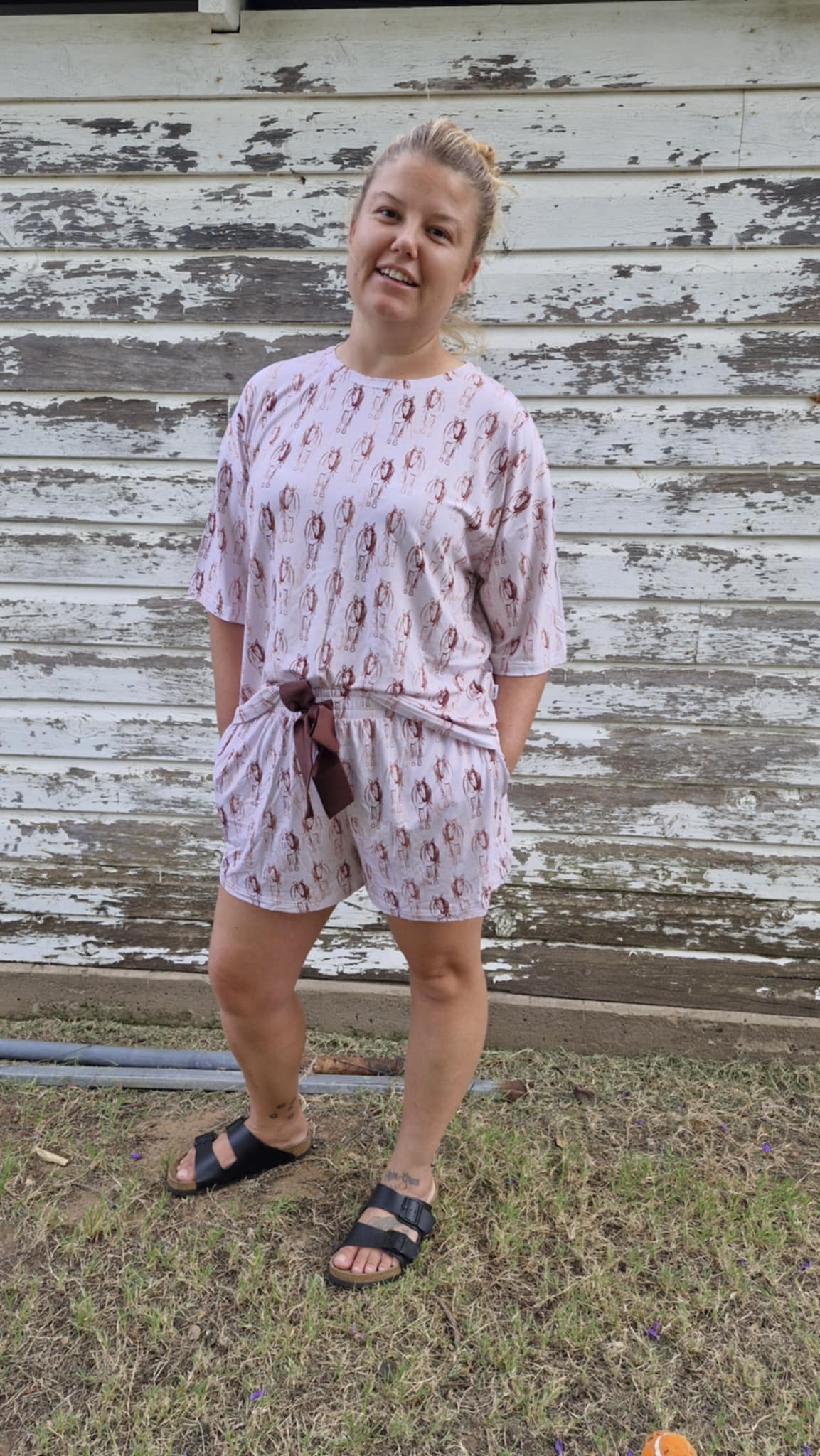 Lazee Luxe Top - Women's Pyjama Top in Horsing Around Print