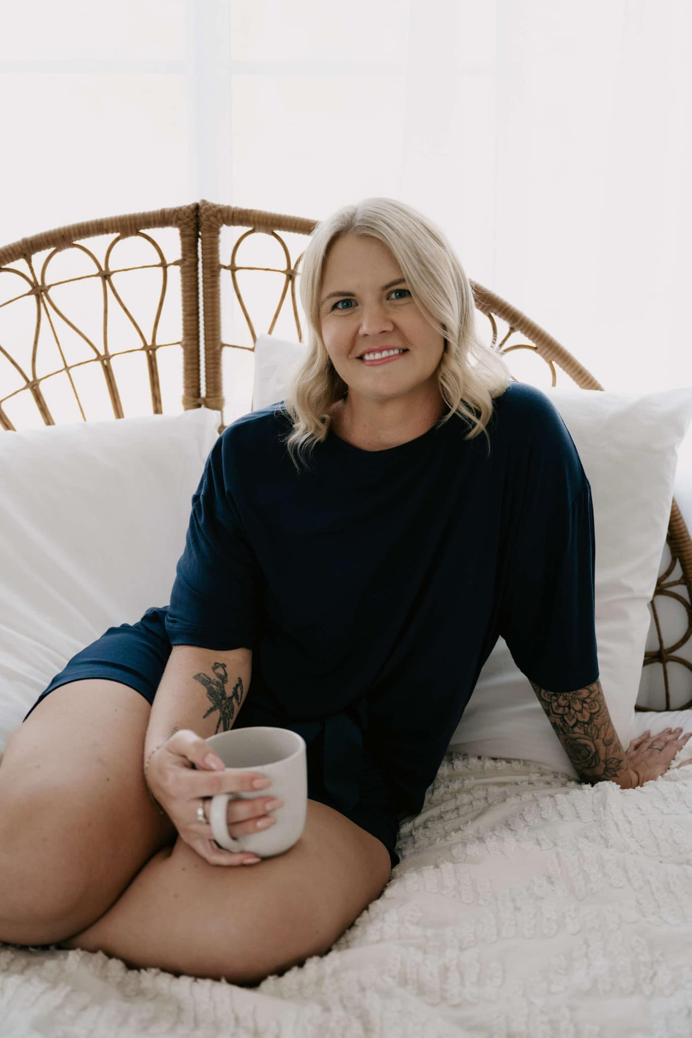 Lazee Luxe Top - Navy