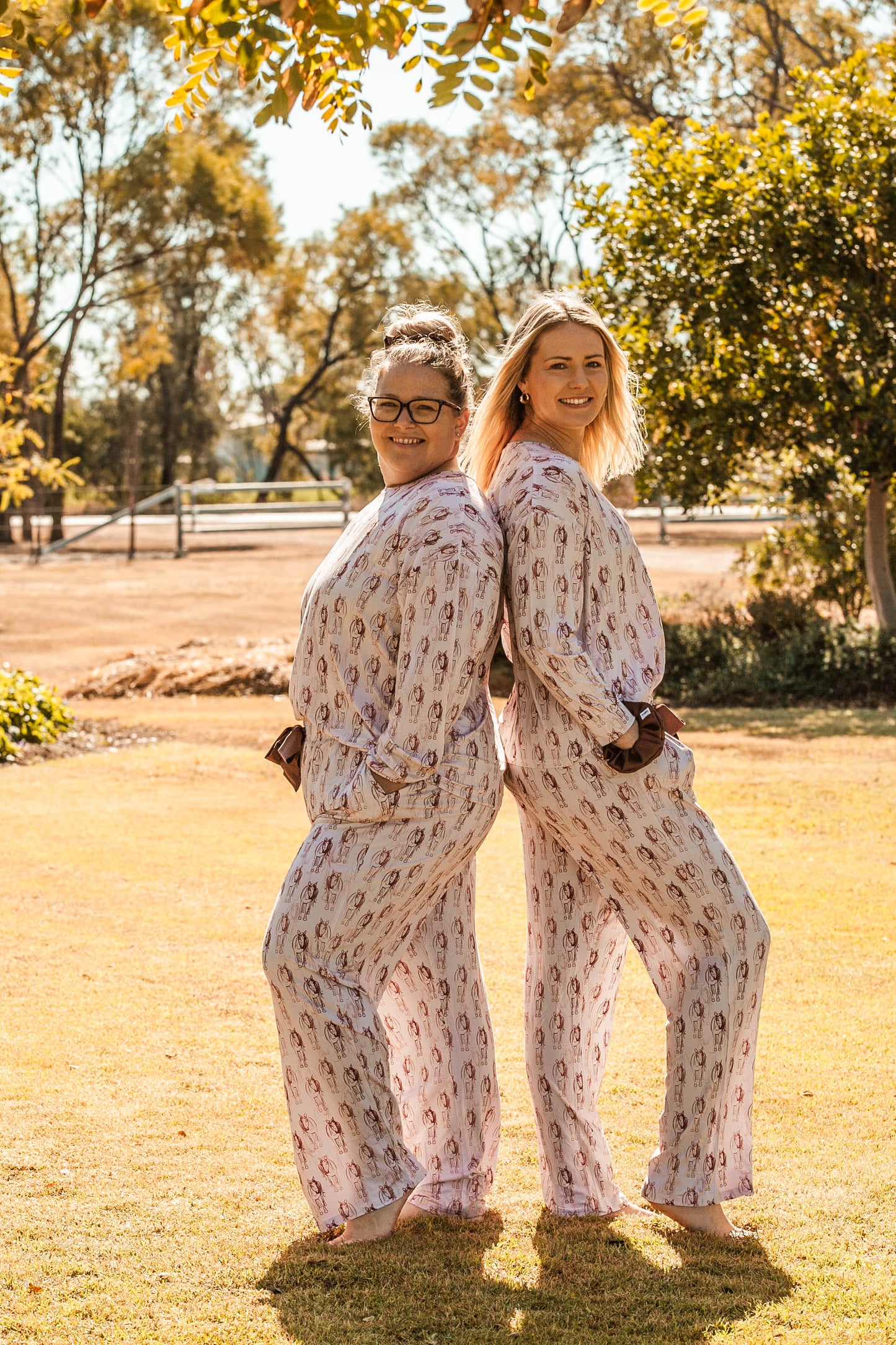 Lazee Luxe Long Bottom - Women's Pyjama Pants in Horsing Around