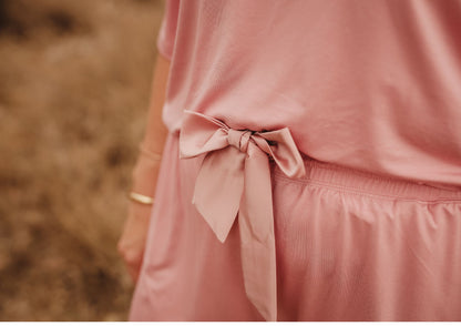 Lazee Luxe Bottom - Women's Pyjama Shorts in Dusty Pink