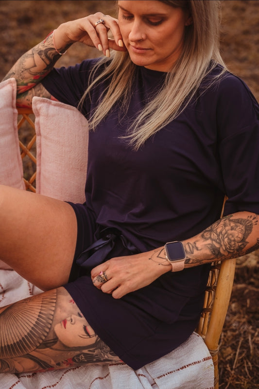 GEN I - Lazee Luxe Top - Women's Pyjama Top in Navy