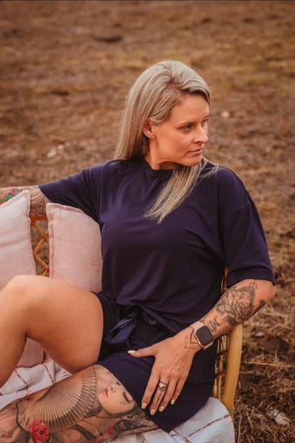 GEN I - Lazee Luxe Bottom - Women's Pyjama Shorts in Navy