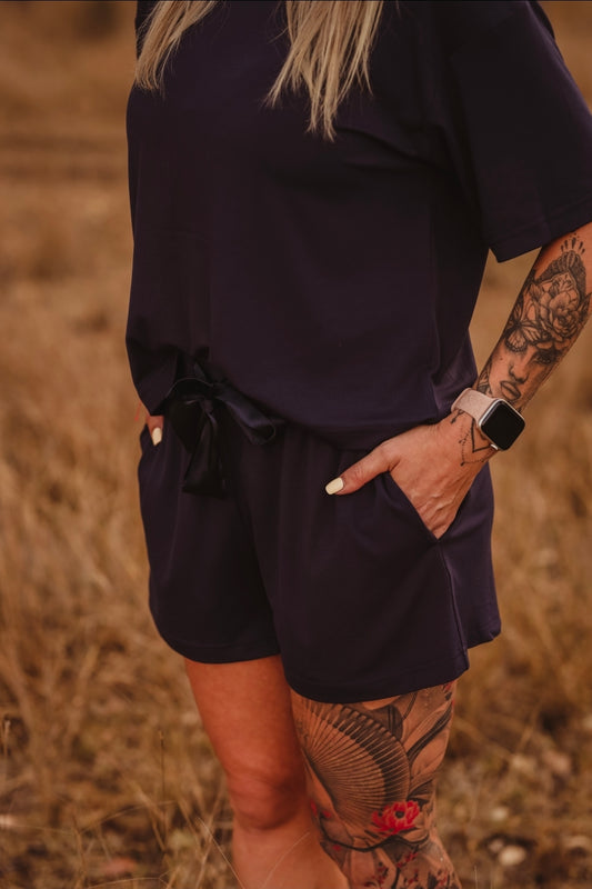 GEN I - Lazee Luxe Bottom - Women's Pyjama Shorts in Navy